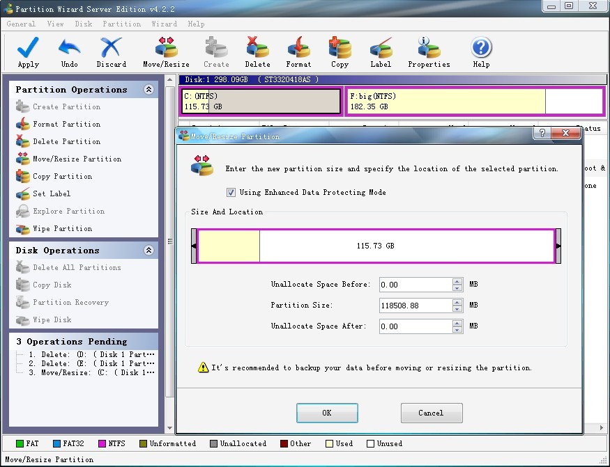 Resize partition server 2003