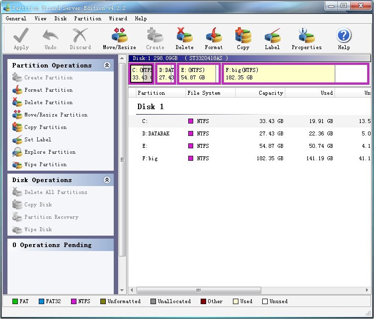 Resize partition windows server