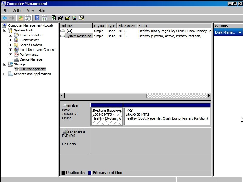 Server resize boot partition