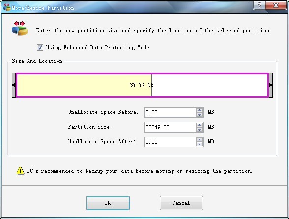 Windows server 2003 resize