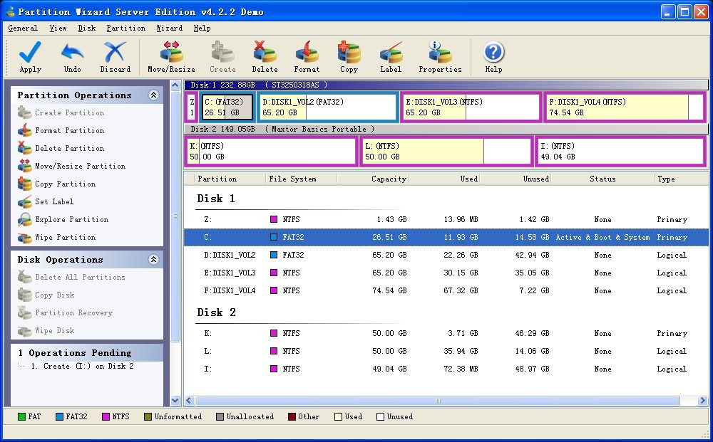 Windows 2003 resize partition
