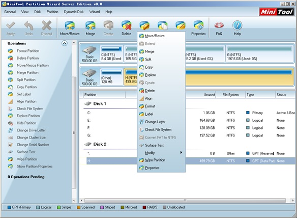 Resize Windows Server 2008 GPT partition