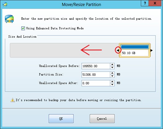 Resize Windows Server 2012 GPT partition1