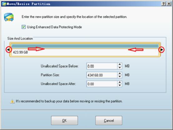 Shrink volume for Windows Server 20081