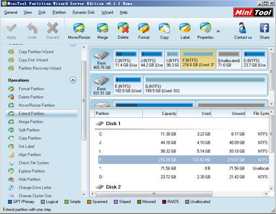 raid-5-partition-software-main-interface