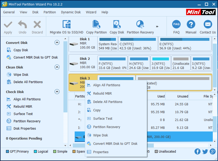 selected the disk which has lost partition and choose Partition Recovery