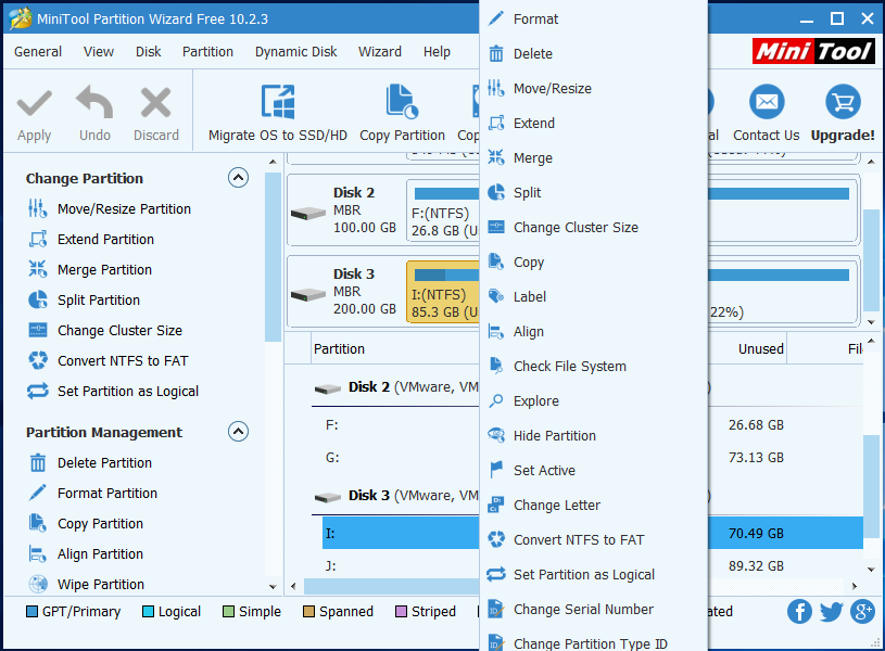 select the hard drive and choose Format